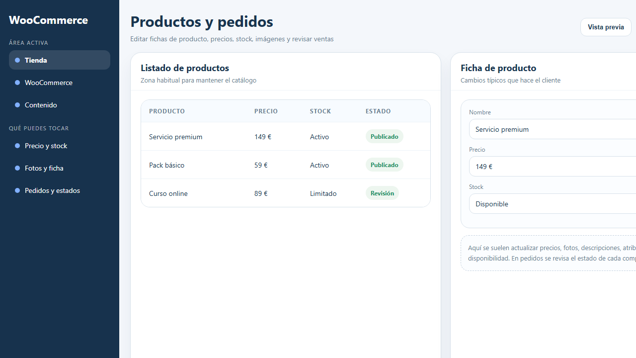 WooCommerce gen&eacute;rico